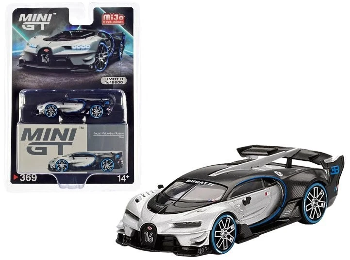Mini GT Bugatti Vision Gran Turismo Silver MGT00369 1/64 Diecast Car - Image 1 of 1