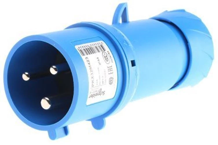 1 x Merlin Gerin PratiKa Series, IP44 Blue Cable Mount 2P+E Industrial Power Plu - Image 1 of 1