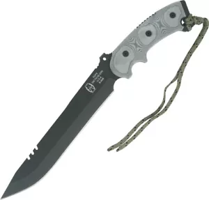TOPS Knives Anaconda Hunters Point Fixed Blade Black Micarta Handle Knife AN9HP - Picture 1 of 1