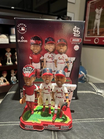 Albert Pujols & Molina & Wainwright Cardinals Last Run Mini Bobble FOCO Cover