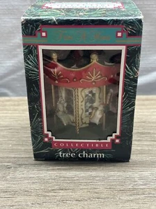 Carrusel doméstico de colección años 90 adorno de Navidad adorno de Navidad dije de árbol coleccionable - Imagen 1 de 7