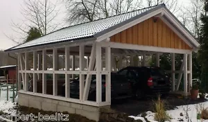 Fachwerk Garage - Münster, Satteldach KVH 6,14 x 8,00 m, Carport - als Bausatz - Bild 1 von 16