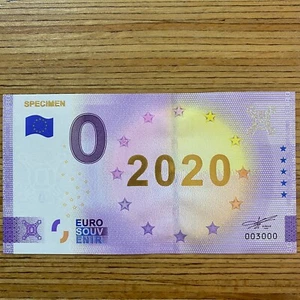 Euro Souvenir Banknotenmuster 2020 Seriennummer 003000 - Bild 1 von 2