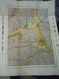 Bigflats Horseheads Elmira New York Map USGS Soil Survey 1902 Color Chemung Hoen - Picture 1 of 7