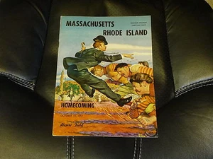 1957 RHODE ISLAND AT MASSACHUSETTS COLLEGE FOOTBALL PROGRAM EX PLUS - Picture 1 of 1