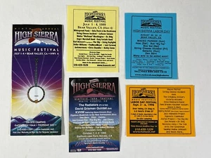 Juego de 5 folletos y folletos High Sierra Music Festival de pánico generalizado, moe. - Imagen 1 de 10