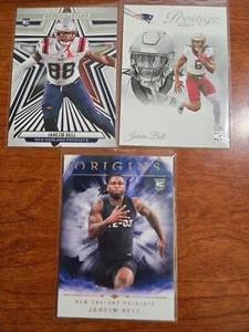 2024 New England Patriots Rookie Jaheim Bell 3 Card Lot - Origins, Prestige, R&S - Picture 1 of 2