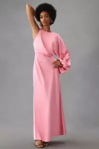 Anthropologie SIGNIFICANT OTHER One-Sleeve Column Pink Maxi Dress Size 6 $286 - Picture 1 of 9