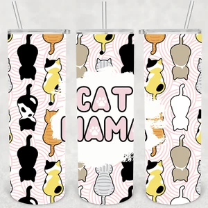CAT TUMBLER 4- Includes One 20oz Metal Insulated Tumbler, Lid & Straw - Picture 1 of 3