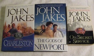 3 JOHN JAKES NOVELS - ON SECRET SERVICE, CHARLESTON & GODS OF NEWPORT - Bild 1 von 4