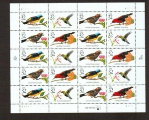 STAMPS. BIRDS. FULL SHEET. # 3222-3225 Tropical Birds 32 cent 1997 - Picture 1 of 1
