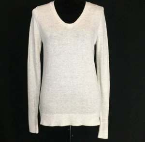 Neu mit Etikett Ann Taylor Factory Pullover SMALL hellgrau V-Ausschnitt lang Sl waschbar Pulli - Bild 1 von 6