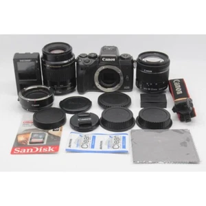 Cámara sin espejo Canon EOS M5 conjunto de doble lente tarjeta SD (32 GB) de Japón - Imagen 1 de 11