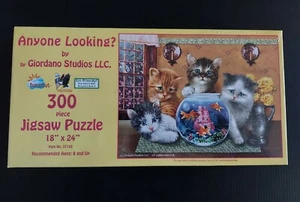 Anyone Looking? Cat 300 piece Jigsaw Puzzle SunsOut Art by Giordano Studios NIB - Picture 1 of 6