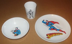 Juego de platos Superman Plate Bowl Cup Boontonware Melmac 1966 - ENVÍO GRATUITO USP - Imagen 1 de 6