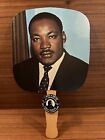 Vintage MARTIN LUTHER KING JR Hand Fan And Pinback Button MLK