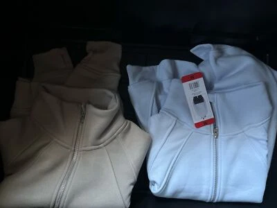 Chaqueta Danskin Mixta Costilla Media Cremallera Mujer Halógena Azul M y Tostado S Sudadera Nueva con Etiquetas Foto 1 de 4