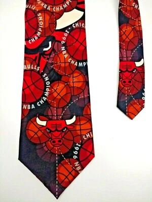 Corbata de seda Win it or Lose it Chicago Bulls 1996 edición limitada campeones de la NBA Foto 1 de 4