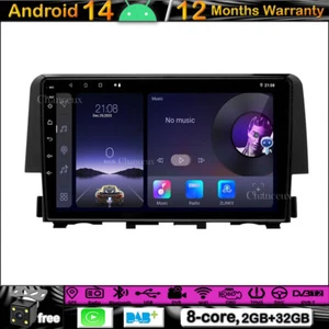 9"Android 14 Autoradio GPS Navigation DAB Carplay WIFI For Honda Civic 2015-2021 - Bild 1 von 14