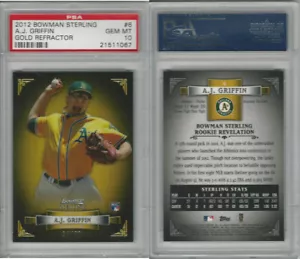 Bowman Sterling Baseball 2012, #6 AJ Griffin RC REF, Athletics, PSA 10 gemas - Imagen 1 de 1