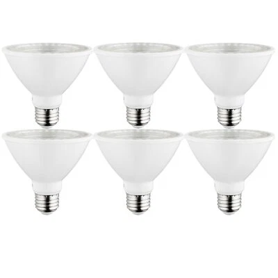 6PK PAR30 Short Neck LED Flood Light Bulb, 10W(75W), 2700K, Dimmable, E26 Base - Image 1 of 2