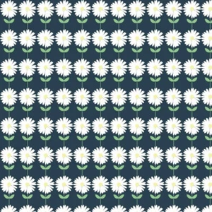 100% Cotton Fabric By Fabric Freedom Daisy Floral Daisies Flowers In Lines - Picture 1 of 1
