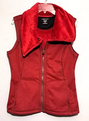 Chaleco Exofficio Mujer Rojo M Bolsillos Forrado Cremallera Completa Bolsillos Aire Libre Senderismo Foto 1 de 4