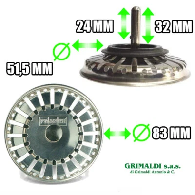 TAPPO FILTRO LAVELLO FRANKE RICAMBIO ORIGINALE COD 1920059 TIPO BASSO CESTELLO