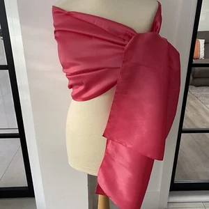 Salmon Taffeta Brand New Ladies Evening Shawl/Wrap - TF18 - Picture 1 of 4