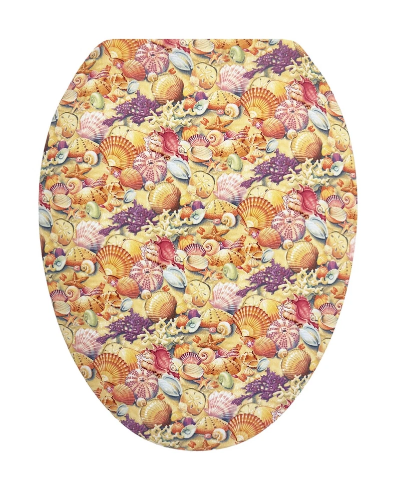 Seashells Coral Beach House Island Hogar Baño Decoración - Cubierta Tapa Asiento Inodoro Foto 1 de 1