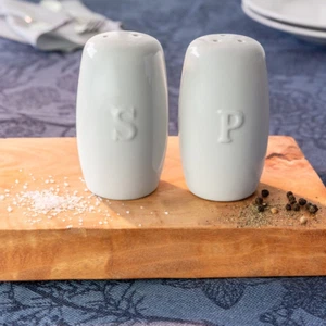 Stylish Durable Porcelain Salt & Pepper Shaker Set Kitchen Tools Dishwasher Safe - Picture 1 of 3