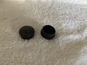 Pair of Rubber Black End Caps, Wheelchair Front Wheel Nut, Medline MDS806550E - Picture 1 of 2