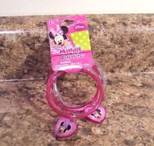 Disney Minnie Mouse Charm Bracelet Pink Set of 4 New