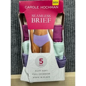 Carole Hochman Panties Women's Small Seamless Briefs 5-Pack Silky Full Coverage - Picture 1 of 6