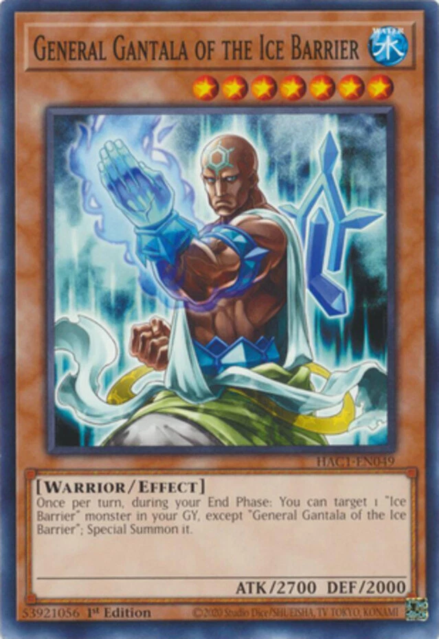 Yugioh! General Gantala of the Ice Barrier - HAC1-EN049 - Common - 1st Edition N - Image 1 of 1