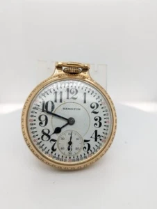 Antique 992E Hamilton Railroad Approved 21J 16S Pocket Watch - 1939 - Very Rare - Picture 1 of 12