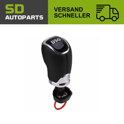 Leder Schaltknauf Schaltknopf Schalthebel DSG Für Skoda Fabia III Octavia 3 YETI - Bild 1 von 4