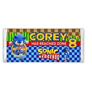 Sonic The Hedgehog Candy Bar Label - Picture 1 of 2