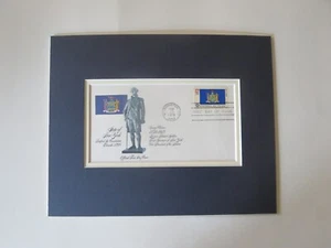 New York Governor George Clinton & First Day Cover of New York State Flag stamp - Picture 1 of 1