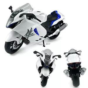 1/9 2023 Suzuki Hayabusa Motorcycle Model Diecast Toy Car Kids Boys Gifts White - Picture 1 of 9