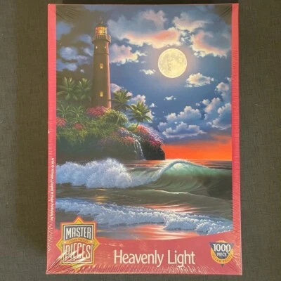 Rompecabezas Master Pieces Heavenly Light 1000 Piezas Nuevo en Caja Sellado Faro Luna Foto 1 de 4