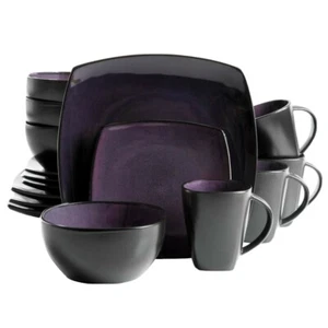 Gibson Home Soho Lounge Square Stoneware 16-piece Dinnerware Set, Multi Color - Picture 1 of 2