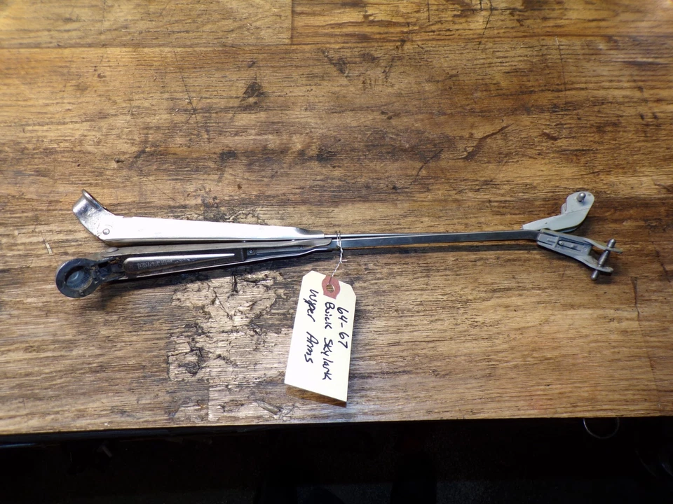 1964-1967 BUICK SKYLARK CHEVY CHEVELLE PONTIAC GTO PAR DE BRAÇOS LIMPADOR DE PÁRA-BRISA FABRICANTE DE EQUIPAMENTO ORIGINAL - Imagem 1 de 4