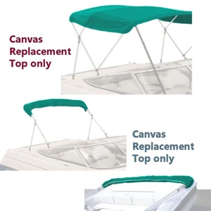 BIMINI TOP BOAT COVER CANVAS FABRIC TEAL W/BOOT FITS 3 BOW 72"L 54"H 73"-78"W - Bild 1 von 1