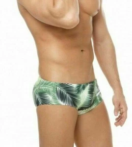 Marcuse Havana Swim-Trunk Tropics Swimsuit Italian Fabric Green 8517 3 - Picture 1 of 7