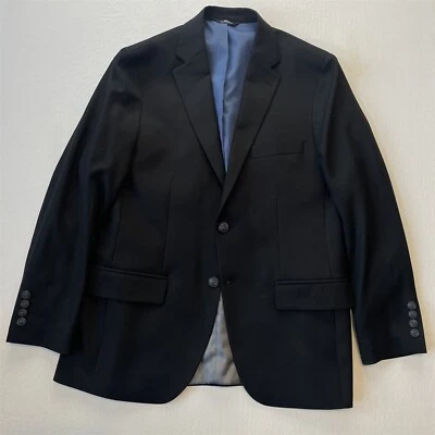 Blazer Traje Chaqueta Abrigo Deportivo Haggar Active Series 38S Negro A Medida Bolsillo Cremallera Foto 1 de 4