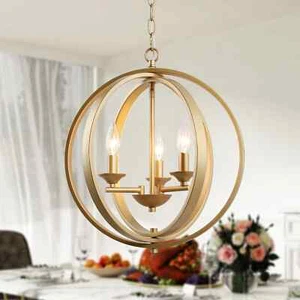 Modern Pendant Light Gold Hanging Orb Chandelier Fixture Kitchen Island Lighting - Picture 1 of 1