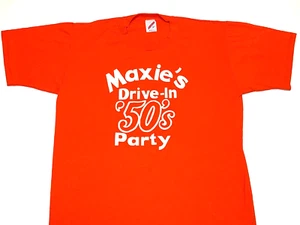 Rare Vintage 1990s Maxie's Drive-In 50s Party North Canton Ohio T-Shirt New! MED - Picture 1 of 1
