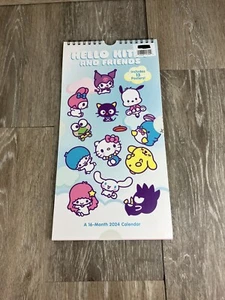 Hello Kitty And Friends Mini Poster Calendario da Parete 16 Mesi 2024 Rilegato a Spirale - Foto 1 di 11