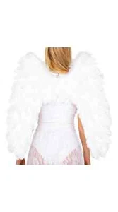 Roma White Deluxe Feathered Angel Wings Costume Accessory OS 5081 - Picture 1 of 2
